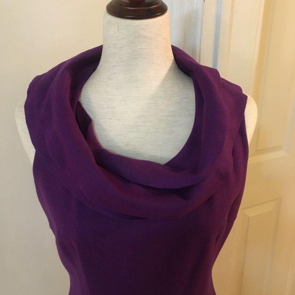 Roni Deep Purple Wool Dress - Picture 7 of 13